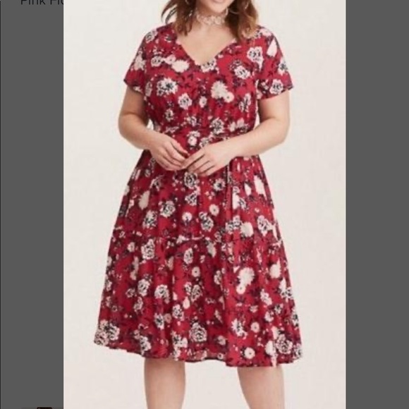 torrid Dresses & Skirts - Torrid Pink Floral Short Sleeve Dress 2